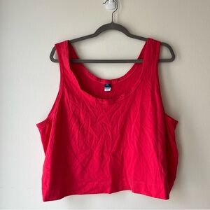 Old Navy Pink / Red cropped sleeveless Women's Top size XXL crop summer casual